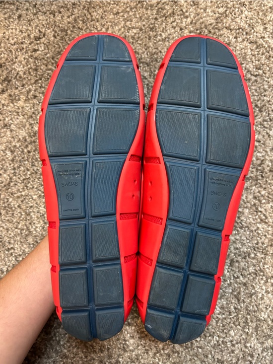 SWIMS Mens Size 10 Red Ensign Blue Slip On Terry Knit Loafers Shoes main image 5
